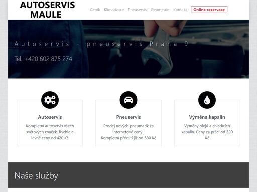 autoservis a pneuservi roman maule, čakovice, praha 9. kompletní služby pro automobily - servis klimatizací, autodiagnostika, výměna kapalin, příprava a zajištění stk