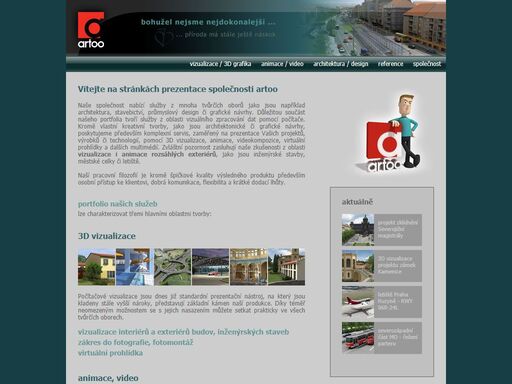 nabízíme komplexní služby zaměřené na prezentace architektonických projektů, výrobků a technologií pomocí 3d vizualizace, 3d animace, videokompozice, virtuální prohlídky a dalších multimédií.