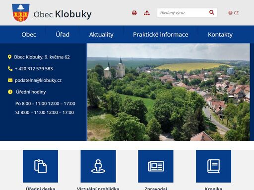 oficiální stránky obce klobuky