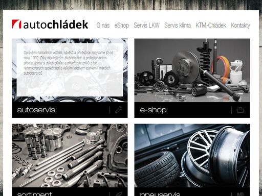 auto chládek s.r.o. - eshop, prodej náhradních dílů a autodoplňků, servis nákladních vozů, pneuservis vozidel do 3,5 t