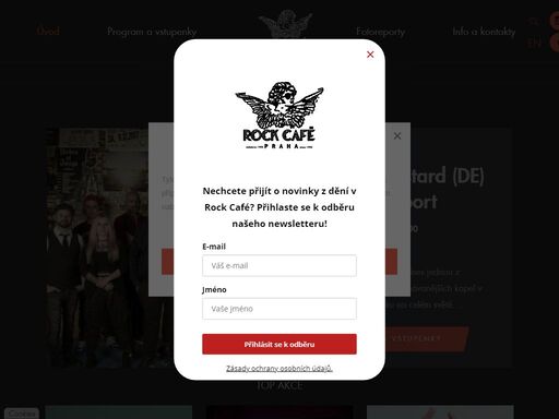 informace o klubu rock café, aktuální program, fotoreporty a otevírací doba.