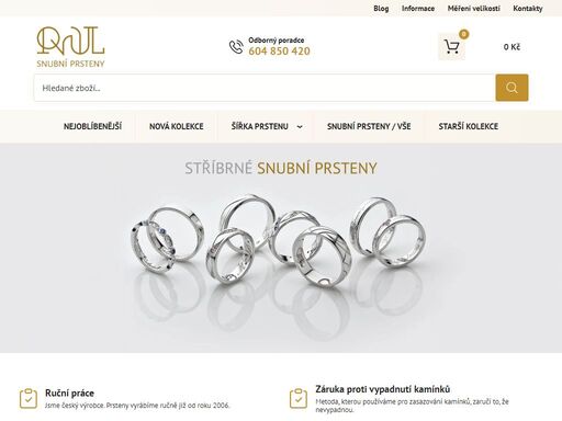 ručně vyráběné stříbrné snubní prsteny s vysokou kvalitou. snubní prsteny jsou dle našich vlastních návrhů a vyráběny na míru.