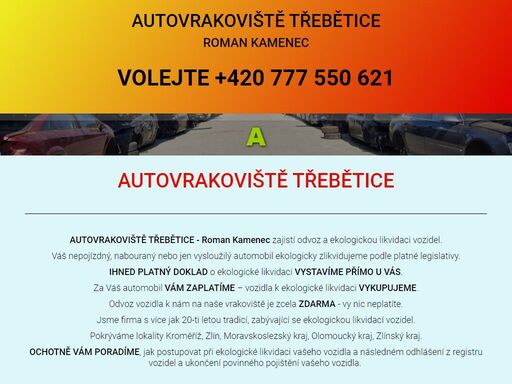 www.autovrakoviste-trebetice.cz
