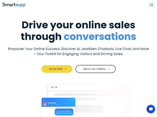smartsupp je váš online prodejní asistent. kombinuje live chat, chatboty a video nahrávky, aby vám ušetřil čas a pomohl proměnit návštěvníky v zákazníky.