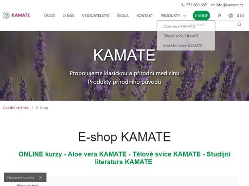    
   
   
   
e-shop kamate   
online kurzy - aloe vera kamate - tělové svíce kamate - studijní literatura kamate    
   
   
   
