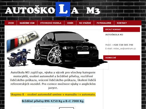 www.autoskolam3.cz