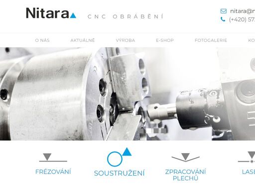 nitara - zakázková strojní výroba. dílce pro elektroniku, stroje a zařízení. konstrukce, cnc obrábění, montáž.