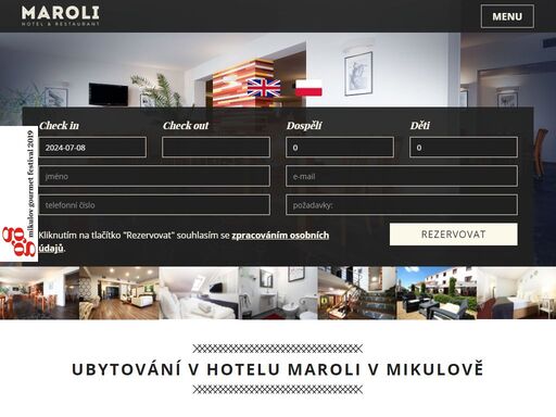 hotel maroli je rodinný hotel, který vám nabízí ubytování v pokojích vybavených dle standardů oficiální jednotné klasifikace ubytovacích zařízení čr.