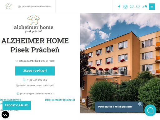 naleznete zde všechny informace, které potřebujete vědět o pobočce alzheimer home písek prácheň. důležitá kontaktní čísla, novinky a reference.