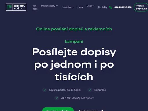 nabízíme běžné posílání dopisů po jednom i reklamní a marketingové kampaně po tisících.