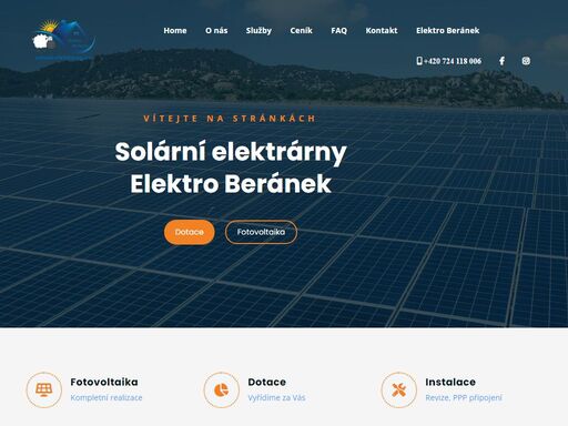 instalace solárních elektráren, solární elektrárny stavíme dle přání a požadavků našich zákazníků, záruční i pozáruční solárních elektráren, nabízíme instalace fotovoltaických panelů včetně dopravy, montáže, zapojení a zprovoznění, pomůžem získat dotaci a vyřídit žádost o připojení.