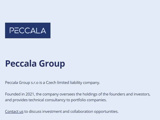 peccala group website