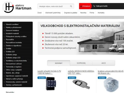 velkoobchod s elektroinstalačním materiálem - elektrohartman