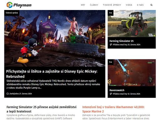 společnost playman s.r.o. vznikla v roce 2001 v hradci králové a orientuje se na vydavatelskou činnost v oblasti herní zábavy pro pc, nintendo, xbox a playstation.