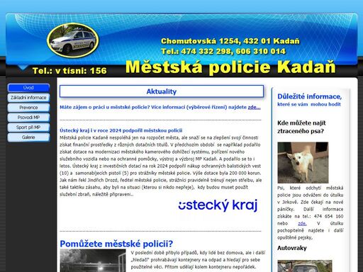 oficiální stránky městské policie kadaň
