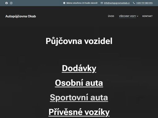 www.autopujcovnaokab.cz