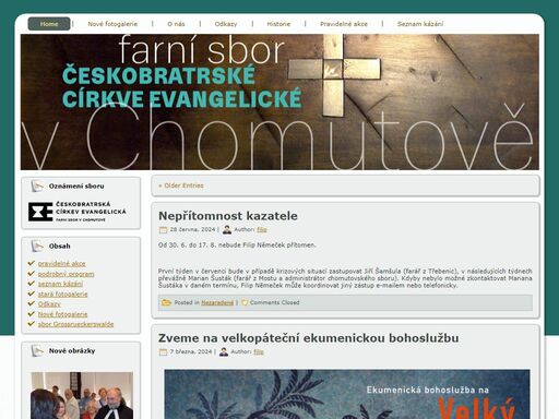 web chomutovského sboru českobratrské církve evangelické