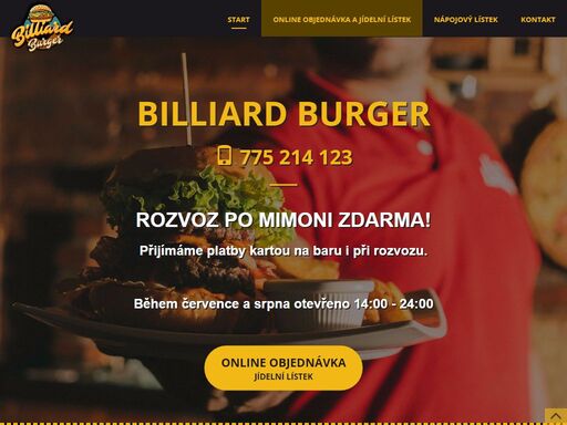 billiard burger bar mimoň, to jsou kvalitní burgery z domácích surovin a chutná pizza za rozumné ceny. přijďte posedět k nám!