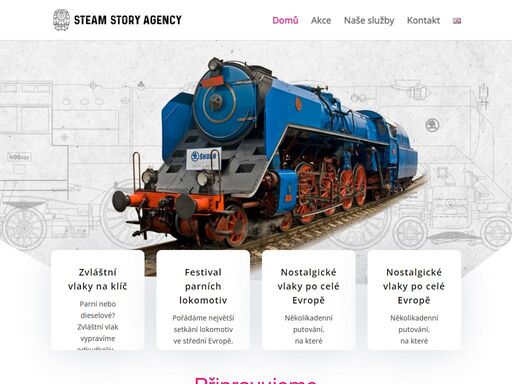 společnost steam story agency má dlouholetou pověst poskytováním celé řady zajímavých denních i vícedenních výletů parním nebo motorovým vlakem a zájezdů po české republice, slovensku a celé evropě.