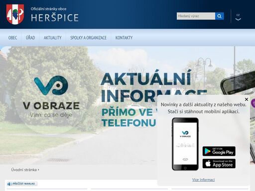 oficiální stránky obce heršpice