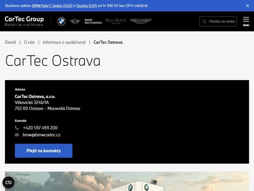 cartec ostrava? autorizovaný prodej a servis ? bmw ? mini ? bmw motorrad ? nové a ojeté vozy bmw ? servis bmw moto ? originální příslušenství