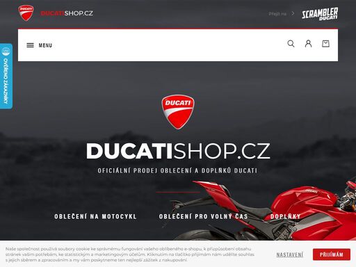 ducati shop - značkové oblečení a příslušenství ducati. nakupujte přímo u dovozce.