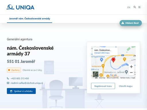 uniqa.cz/detaily-pobocek/jaromer-nam-ceskoslovenske-armady