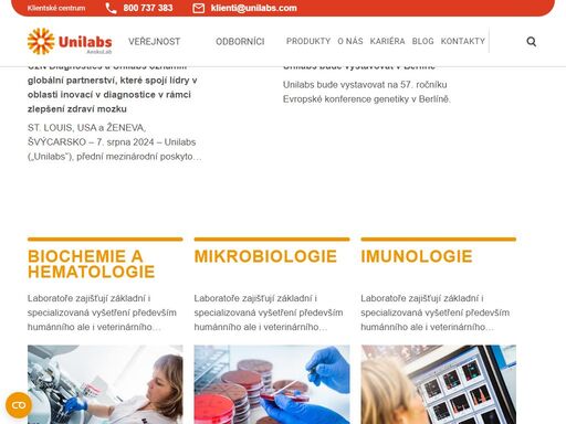 jsme unilabs (dříve aeskulab) a poskytujeme rozsáhlé spektrum laboratorních vyšetření ve významných městech čr a jejich širokém okolí.