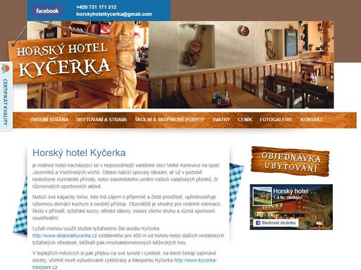www.hotelkycerka.cz