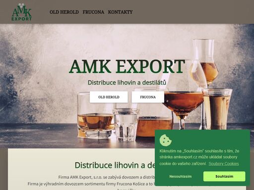 amkexport s.r.o. poděbrady, výhradní dovozce spišské borovičky, distribuce lihovin a destilátů