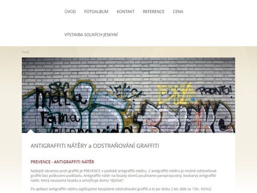 antigraffiti nátěry, odstraňování graffiti, opravy fasád