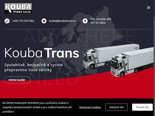 kouba trans s.r.o. je firma s mnohaletou tradicí a zkušenostmi v oblasti komplexních dopravních služeb. záruka kvality a profesionálního přístupu.