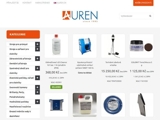 auren kompletní vybavení pro zlatnické dílny, prodejny a hodinářství. odlévání, leštění, gravírovaní, 3d modelování