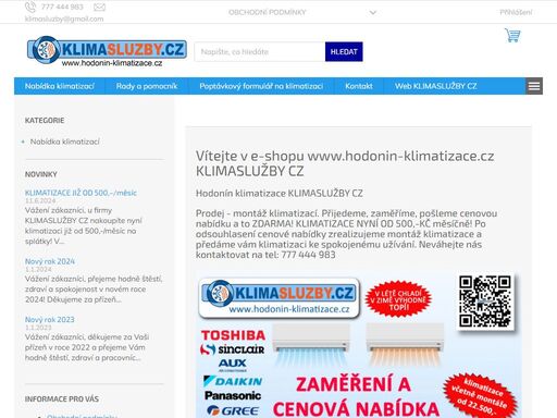 prodej a montáž klimatizací značek daikin, gree, sinclair, toshiba, lg, carrier... montujeme klimatizace v břeclav, hodonín, uherské hradiště, zlín, brno a celou čr a sk