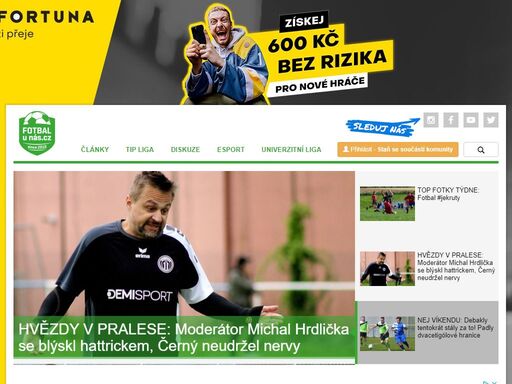 fotbalunas.cz - fotky, tipování, hodnocení, komentáře a mnoho dalšího na nejčtenějším místě českého internetu o amatérském fotbalu.