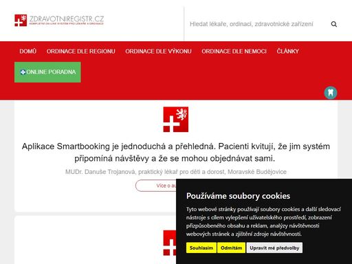 zdravotní registr české republiky - rozsáhlý seznam lékařů a ordinací fungující již od roku 2009. máme aktuální informace přímo z ordinace vašeho lékaře