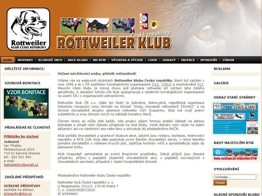 rottweiler klub české republiky