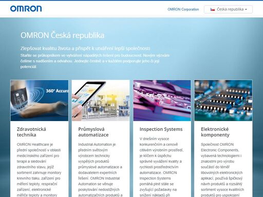 společnost omron česká republika je poskytovatel technologií pro oblast průmyslové automatizace, zdravotnictví a elektronických součástí.