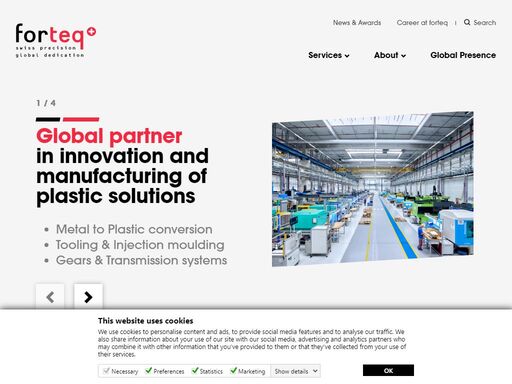 forteq has served as a global partner to companies looking for innovative and high-precision plastic parts for more than 50 years.