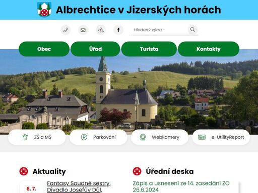 oficiální stránky obce albrechtice v jizerských horách