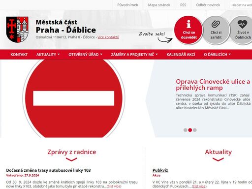 oficiální web městské části praha - ďáblice