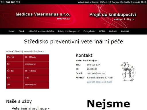 veterinární ordinace medicus veterinarius s.r.o