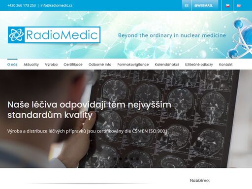 stránky společnosti radiomedic