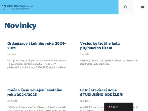 vítejte na stránkách nové střední školy digital academy v kutné hoře – malíně. přihlaste se ke studiu v angličtině oboru information services in business.