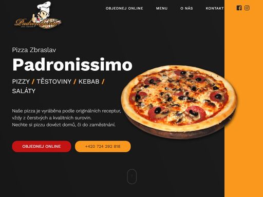 pizza padronissimo | zbraslav zajišťuje rozvoz jídel. rozvoz jídla si můžete objednat dvěma způsoby, jednoduše online a nebo po telefonu.