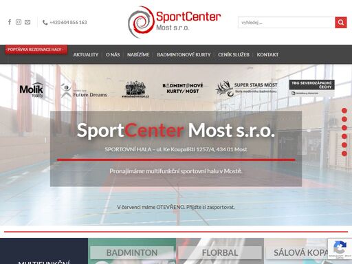 www.sportcentermost.cz