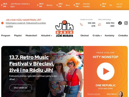www.radiojih.cz