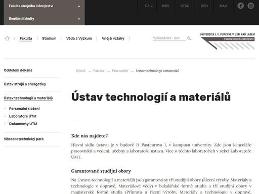 fsi.ujep.cz/ustav-technologii-a-materialu