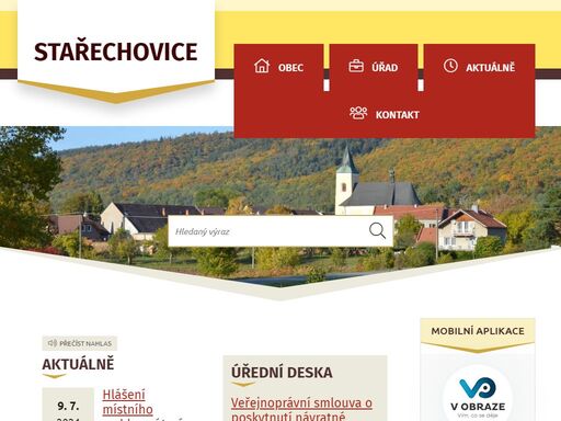 oficiální stránky obce stařechovice