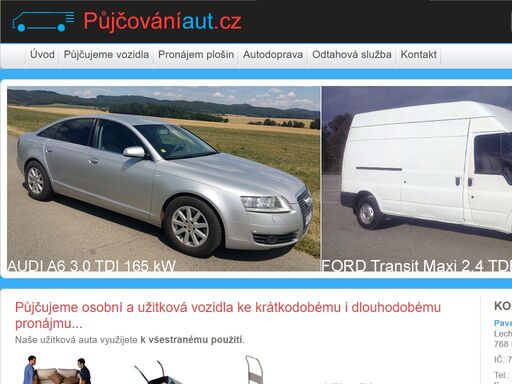www.pujcovaniaut.cz